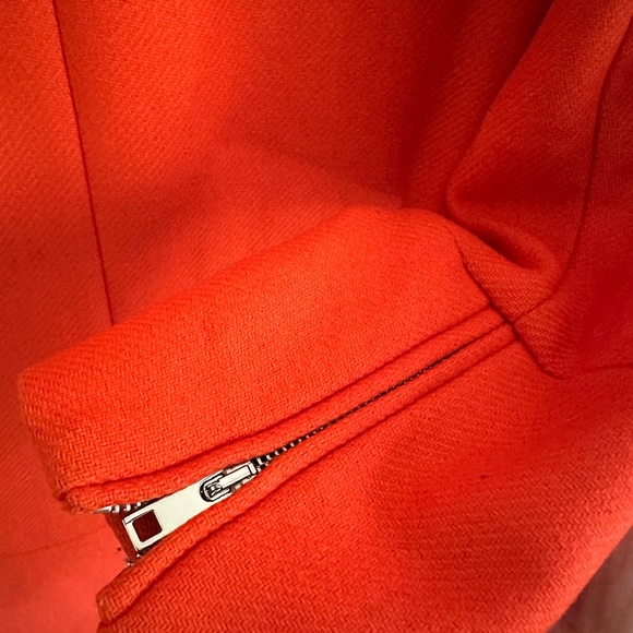 Zara red Orange coat, trench coat x small - Picture 6 of 10